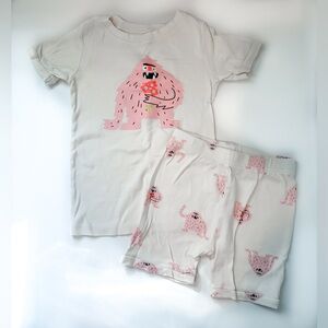 Old Navy Kids Pajama Set with Pink Monster Print